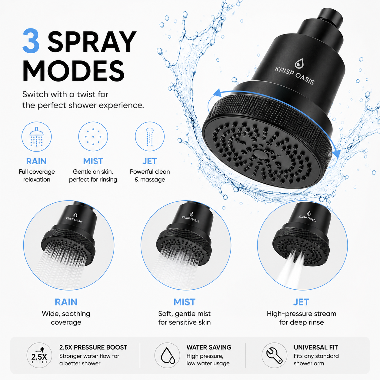 Krisp Oasis Shower Filter